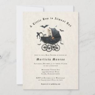Oude Gotische Halloween Baby Shower Uitnodiging
