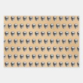 Oude gotische Halloween schedelpatroon Inpakpapier Vel (Voorkant)