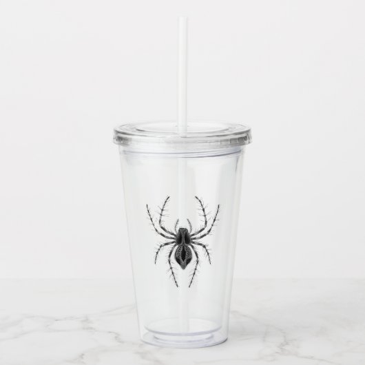 Oude gotische Halloween spin Acryl Drinkbeker (Voorkant)