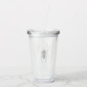 Oude gotische Halloween spin Acryl Drinkbeker (Achterkant)