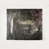 Oude Gotische Kasteeltuin Foto Booth Prop Achtergr Wandkleed (Voorkant (horizontaal))