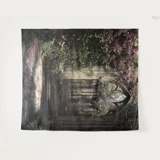 Oude Gotische Kasteeltuin Foto Booth Prop Achtergr Wandkleed (Voorkant (horizontaal))