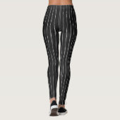 Oude gotische zwarte streep Halloween Leggings (Achterkant)