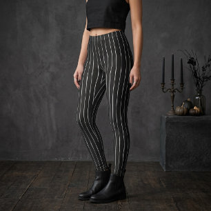 Oude gotische zwarte streep Halloween Leggings