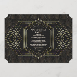 Oude Goud Grote Gatsby Oud en Nieuw Kaart