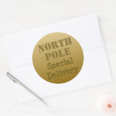 Oude Goud Kerstmis Noordpool Stickers (Envelop)