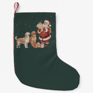 Oude Goud Retriever Kerstman Kersthond Moeder Kleine Kerstsok