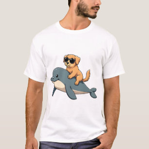 Oude Goud Retriever Ridder Belugawalvis Grappig T-shirt