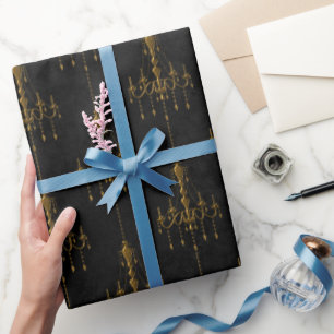 Oude Goud Smaragd Frans Cadeaupapier