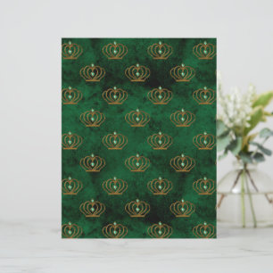 Oude Goud Smaragd Frans scrapboekpapier 