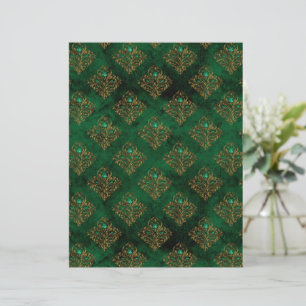 Oude Goud Smaragd Frans scrapbookpapier