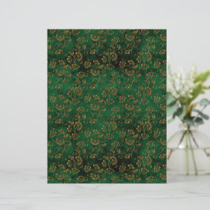 Oude Goud Smaragd Frans scrapbookpapier 