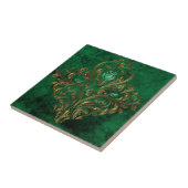 Oude Goud Smaragd Tegeltje (Zijkant)