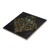 Oude Goud Smaragd Tegeltje (Zijkant)