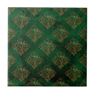 Oude Goud Smaragd Tegeltje