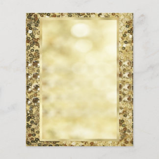 Oude Gouden Bokeh-sjabloon met Lovertjes Flyer