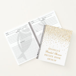 Oude Gouden Confetti Bruidsdouche Recept Notitieboek