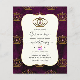 Oude Gouden Elegantie Quinceañera Flyer