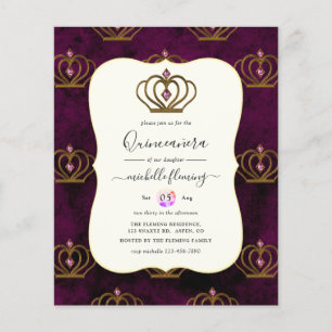 Oude Gouden Elegantie Quinceañera Flyer