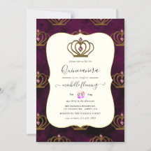 Oude Gouden Elegantie Quinceañera Magnetische Uitn