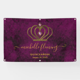 Oude Gouden Elegantie Quinceañera Spandoek