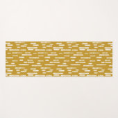 Oude gouden en witte afgeronde lijnen patroon yogamat (Voorkant (horizontaal))