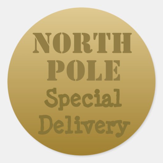 Oude Gouden Kerstmis Noordpool Stickers  (Voorkant)