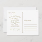 Oude gouden krulletters wit save the date (Achterkant)