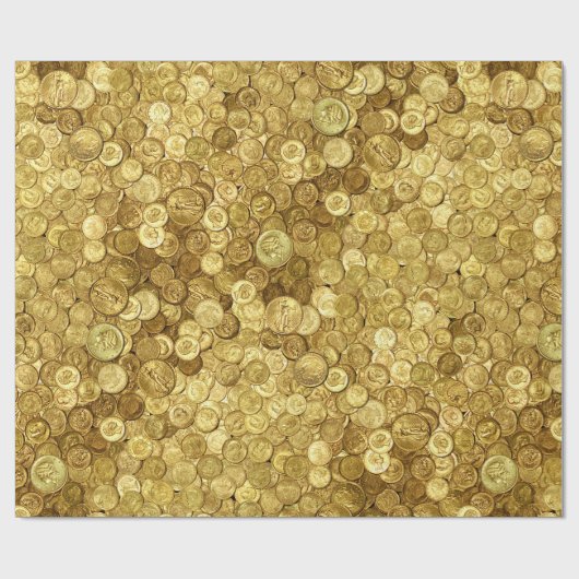 Oude gouden munten cadeaupapier (Vlak)