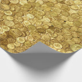 Oude gouden munten cadeaupapier (Hoek)