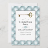 Oude Gouden Parel Sleutel Housewarming Feest Kaart (Voorkant)