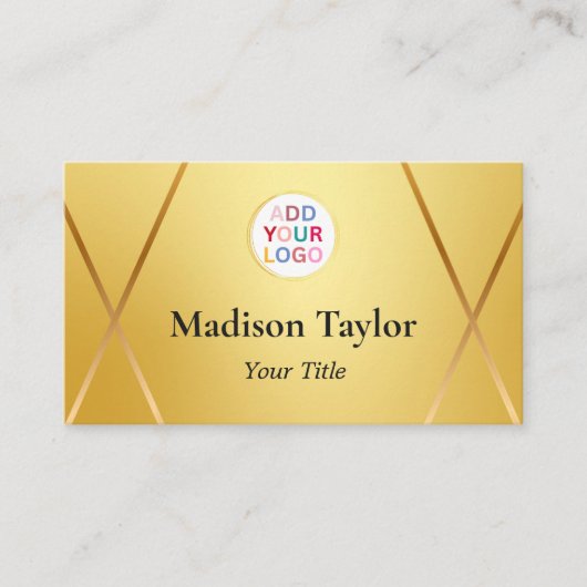 Oude gouden QR-code visitekaartsjabloon en Logo Visitekaartje (Voorkant)