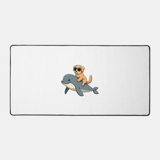 Oude Gouden Retriever Ridder Belugawalvis Grappig Bureaumat (Voorkant)