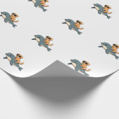 Oude Gouden Retriever Ridder Belugawalvis Grappig Cadeaupapier (Hoek)