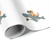 Oude Gouden Retriever Ridder Belugawalvis Grappig Cadeaupapier (Rol Hoek)