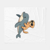 Oude Gouden Retriever Ridder Belugawalvis Grappig Fleece Deken (Voorkant (Horizontaal))