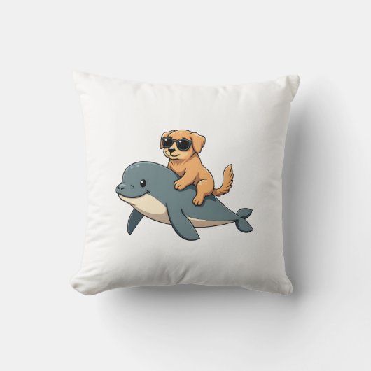 Oude Gouden Retriever Ridder Belugawalvis Grappig Kussen (Voorkant)