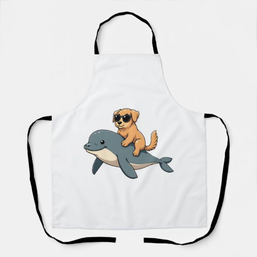 Oude Gouden Retriever Ridder Belugawalvis Grappig Schort (Voorkant)