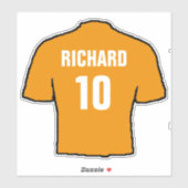 Oude gouden voetbalshirt op een sticker (Vel)
