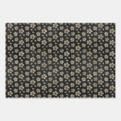 Oude gouden zilveren bloempatronen inpakpapier vel (Voorkant 3)