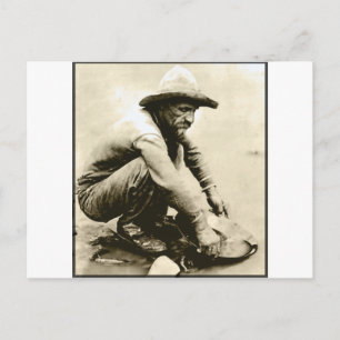 Oude Goudzoeker Western Prospector Briefkaart