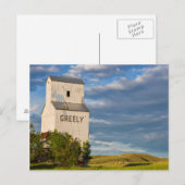 Oude graansilo in Virgelle, Montana, VS Briefkaart (Voorkant / Achterkant)