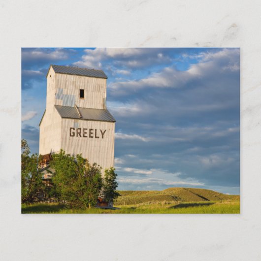 Oude graansilo in Virgelle, Montana, VS Briefkaart (Voorkant)