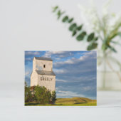 Oude graansilo in Virgelle, Montana, VS Briefkaart (Staand voorkant)