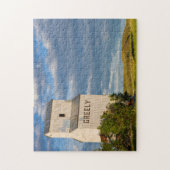 Oude graansilo in Virgelle, Montana, VS Legpuzzel (Verticaal)