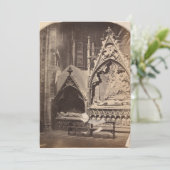 Oude graf foto Aangepaste Halloween uitnodiging (Staand voorkant)