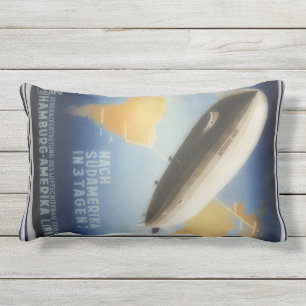 Oude Graf Zeppelin-reisposter Buitenkussen