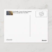 Oude graffiti in de Tower van Londen Briefkaart (Achterkant)