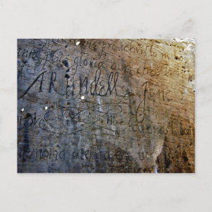 Oude graffiti in de Tower van Londen Briefkaart