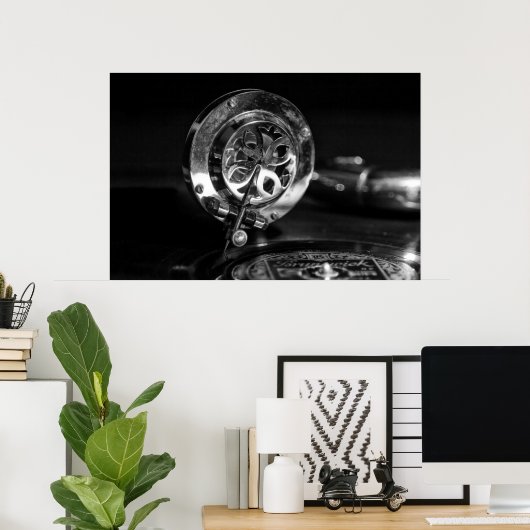 Oude grammofoonspeler poster (Thuiskantoor)